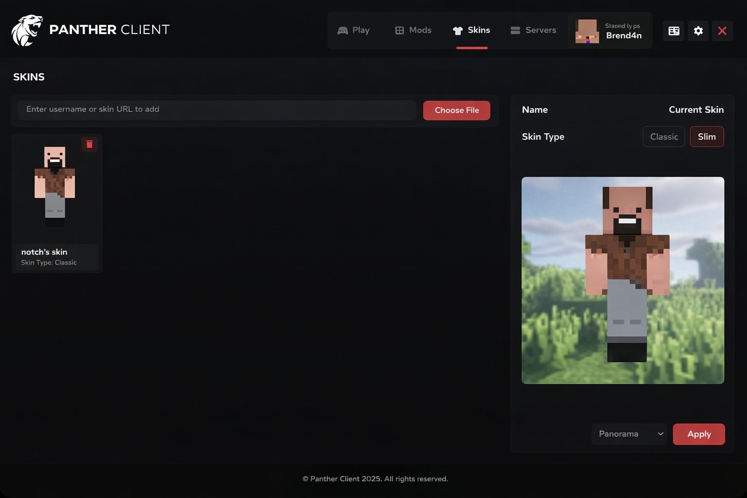 Panther skin manager